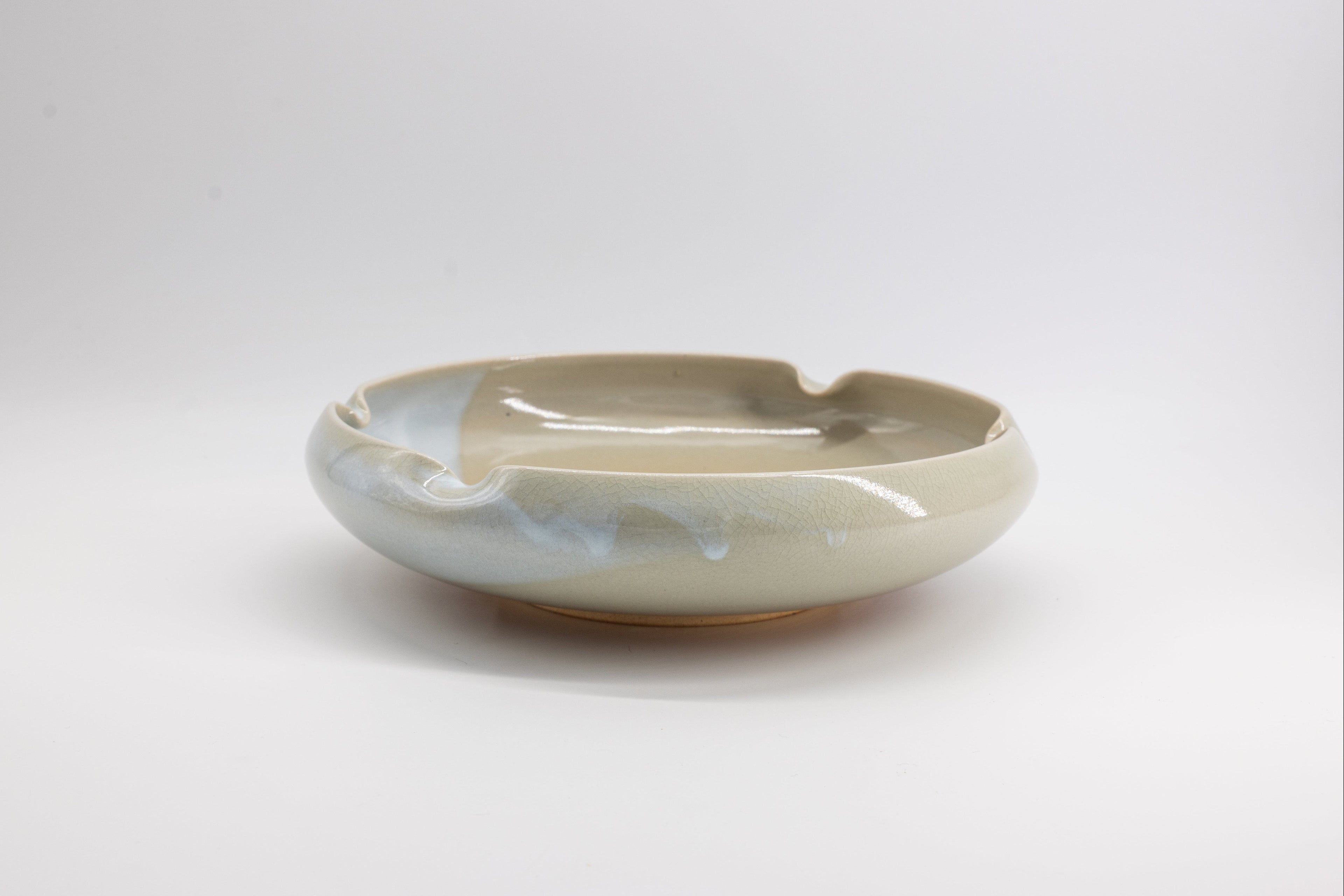 Vintage Hagi Ware Sculptural Serving Bowl