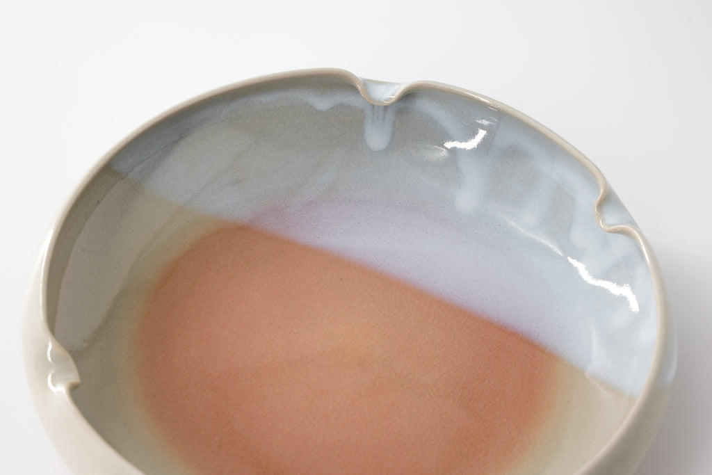 Vintage Hagi Ware Sculptural Serving Bowl
