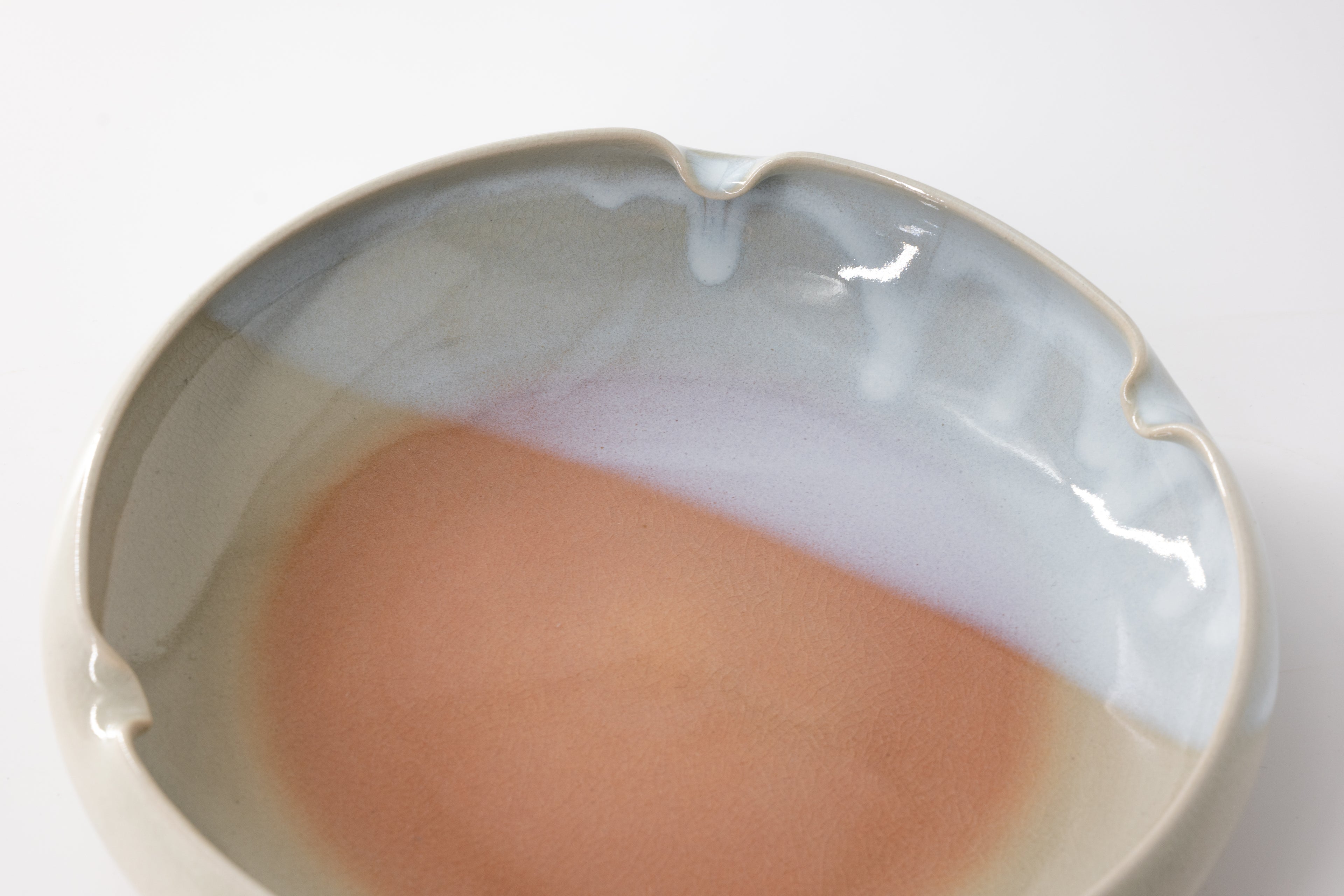 Vintage Hagi Ware Sculptural Serving Bowl