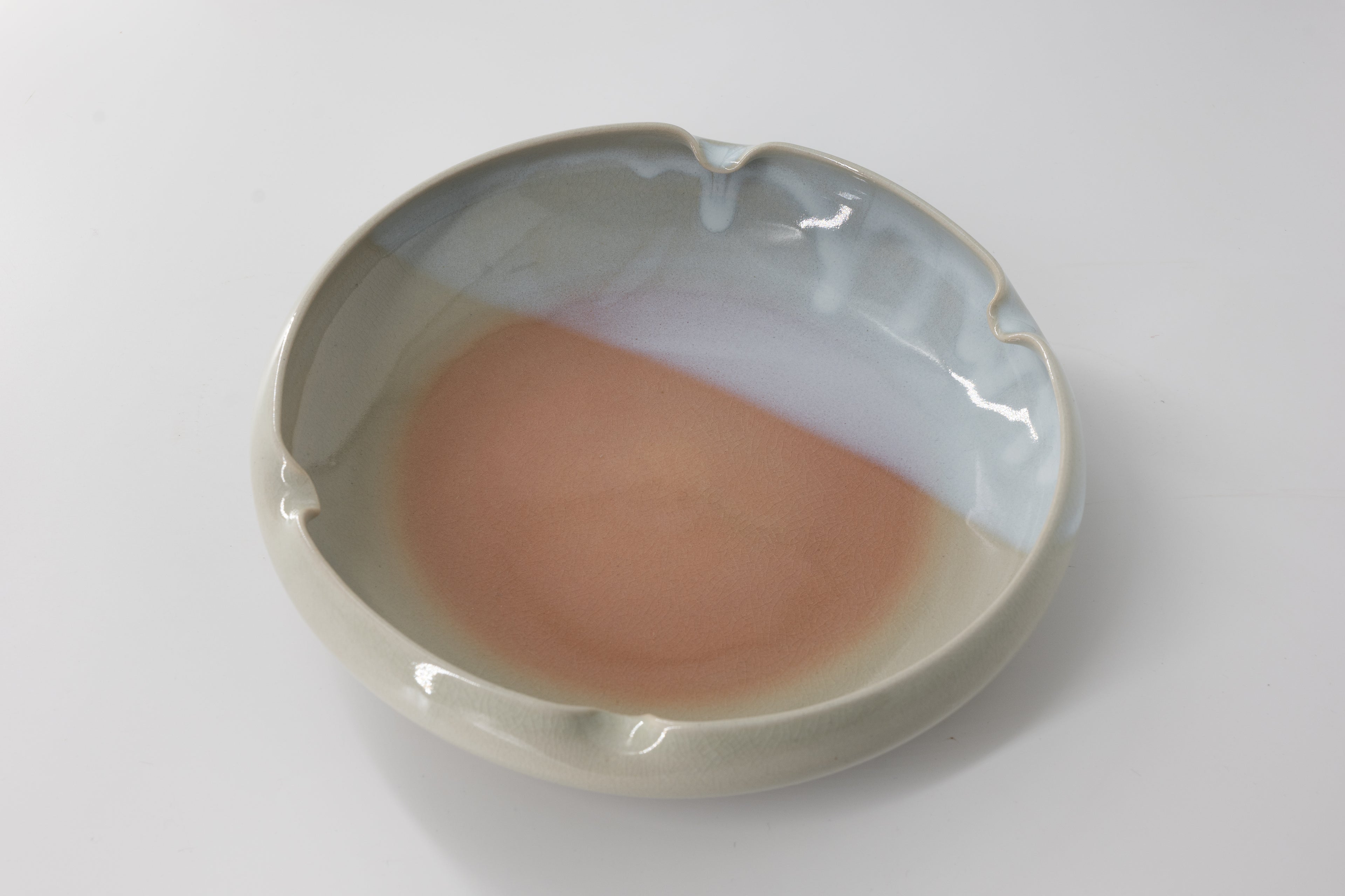 Vintage Hagi Ware Sculptural Serving Bowl