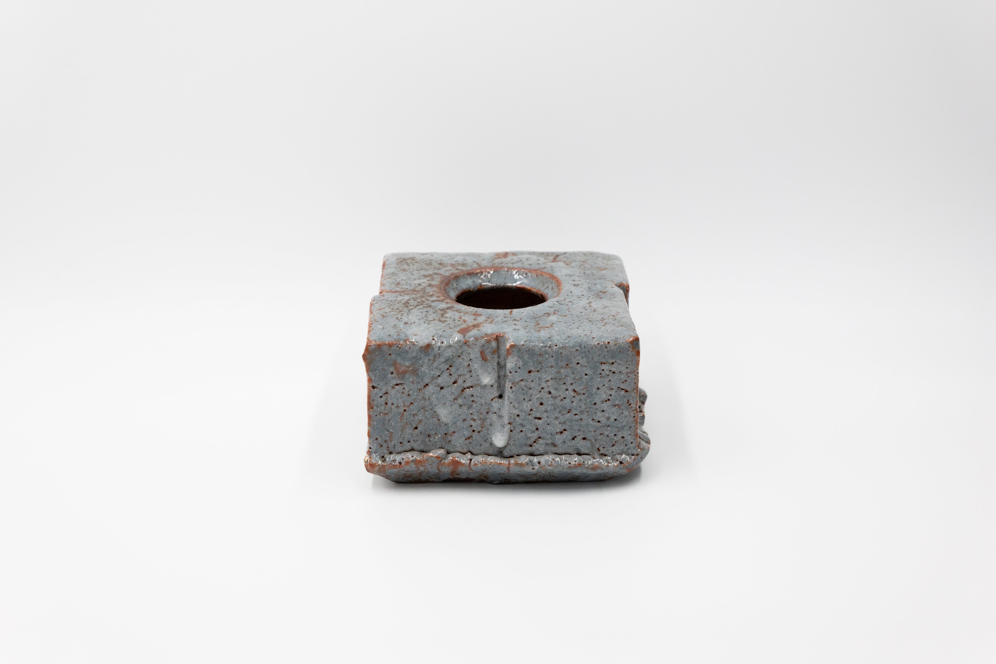 Shino Ware Ikebana Vessel with Kenzan