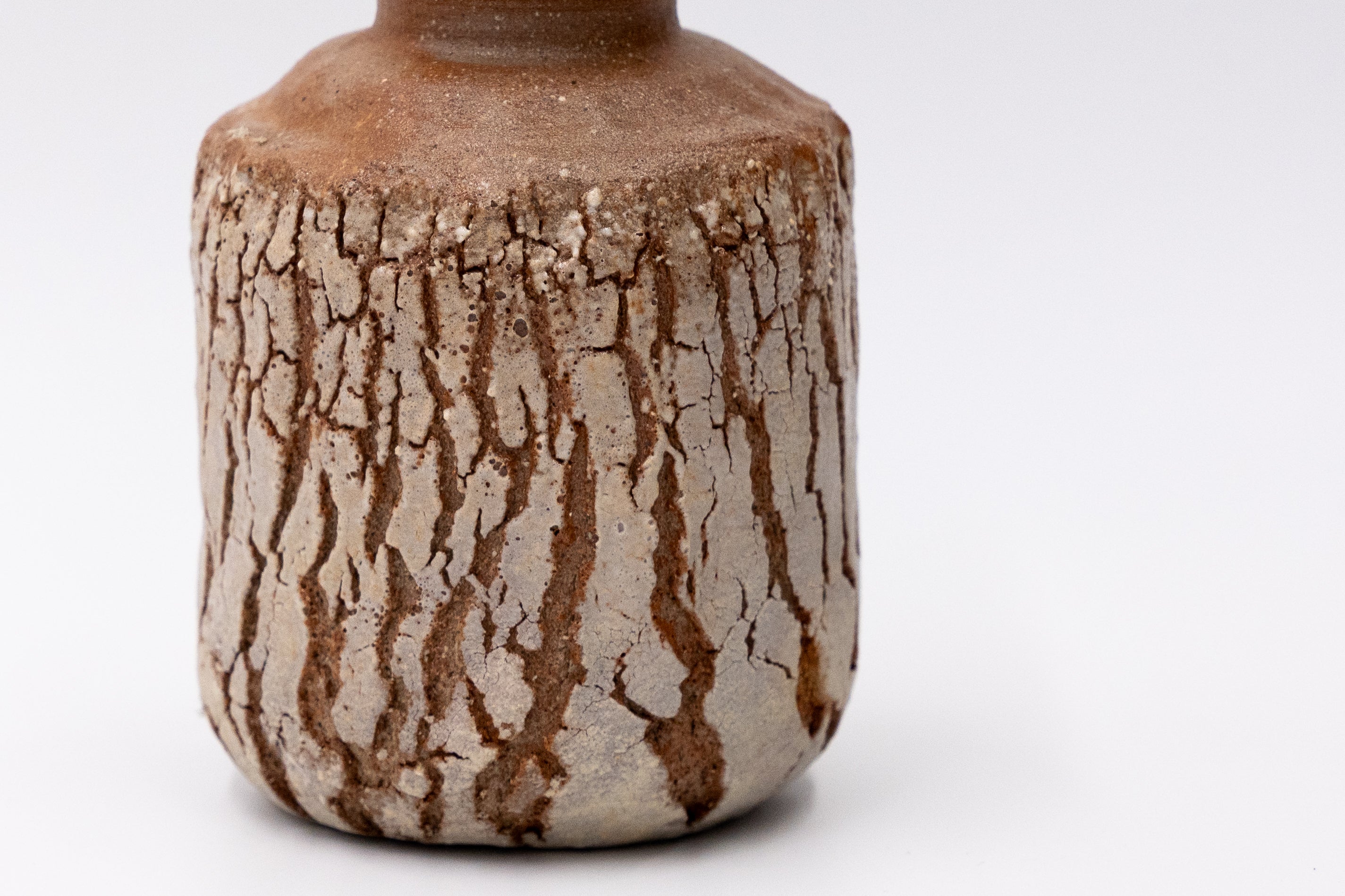 Vintage Shino Sake Bottle and Small Vase