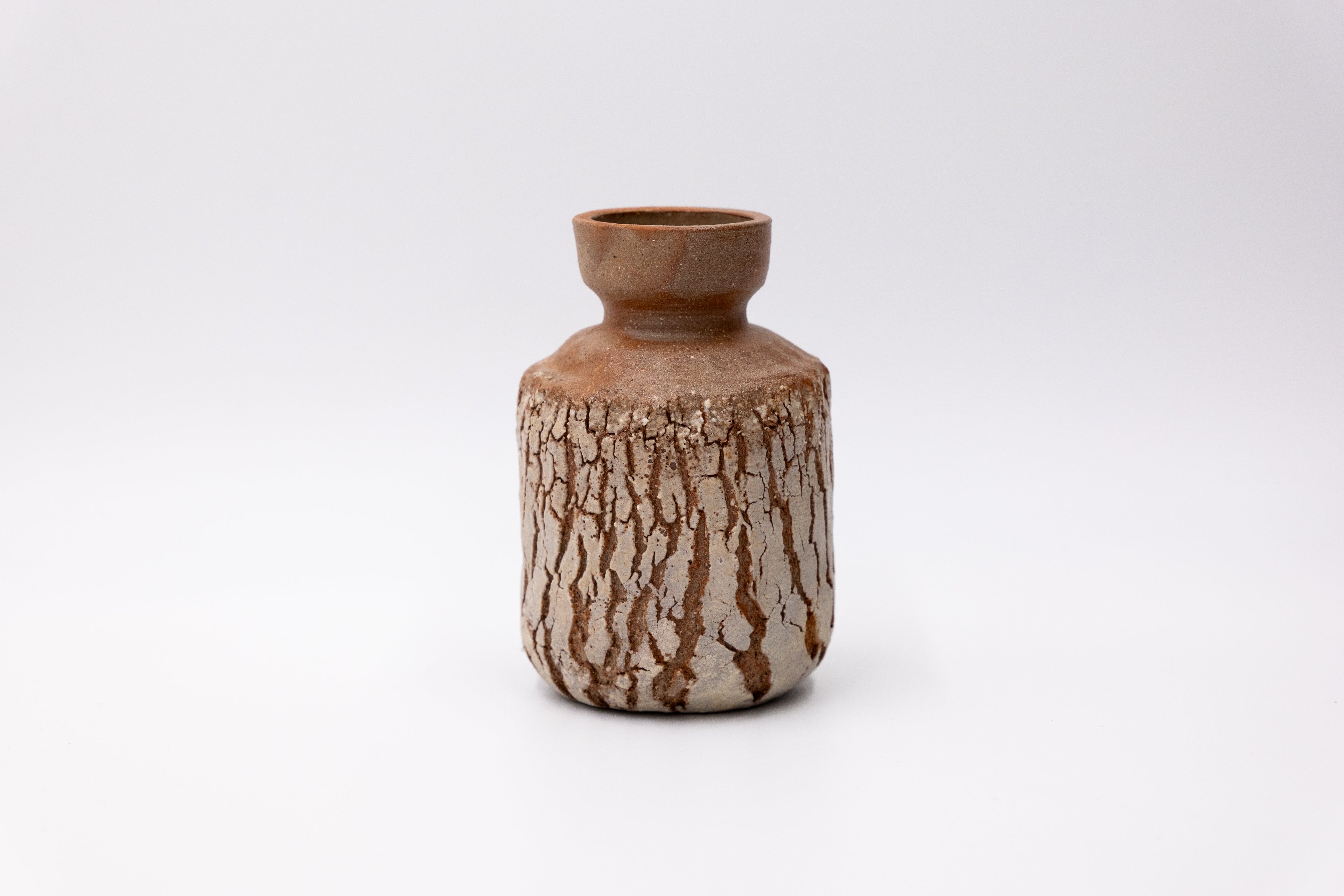 Vintage Shino Sake Bottle and Small Vase
