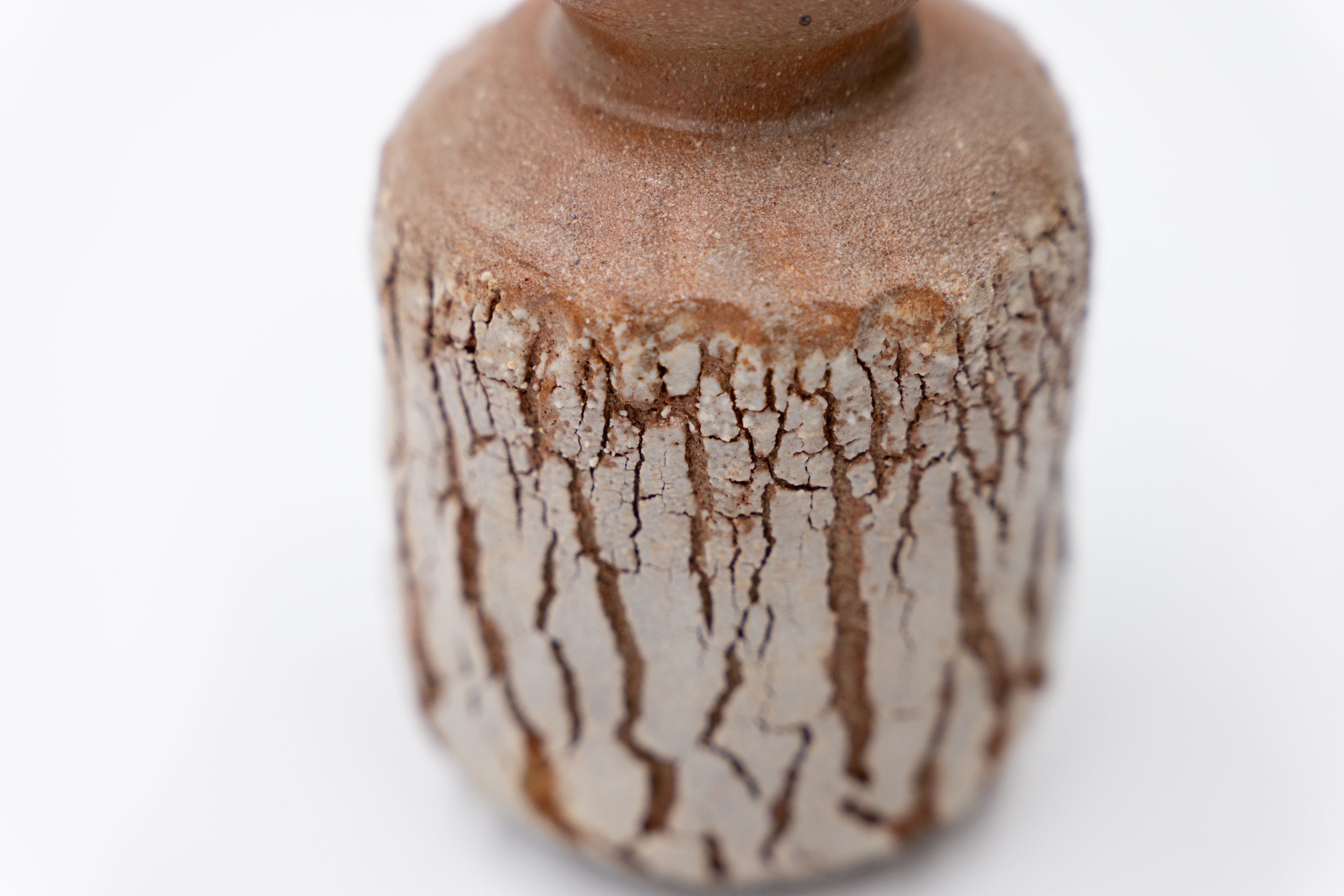 Vintage Shino Sake Bottle and Small Vase