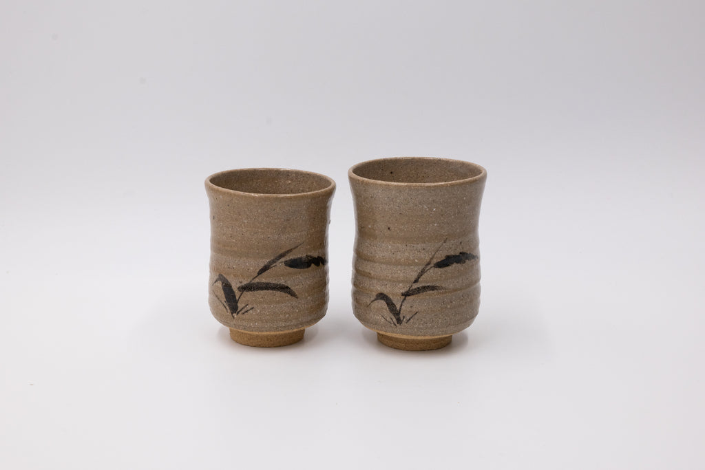 Vintage Japanese Couple’s Tea Cup Set by Tsuruta Yoshirō