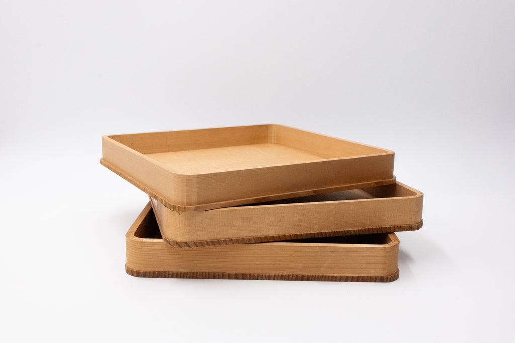 Vintage Japanese Cedar Serving Tray