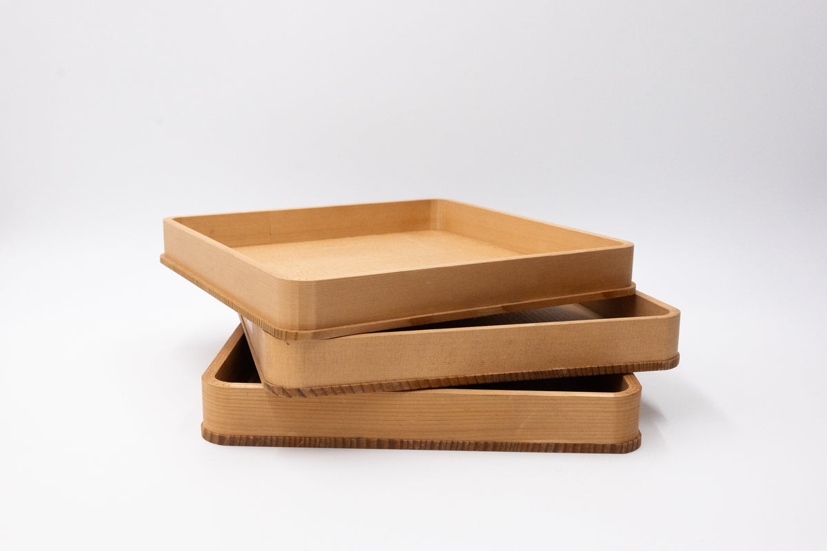 Vintage Japanese Cedar Serving Tray